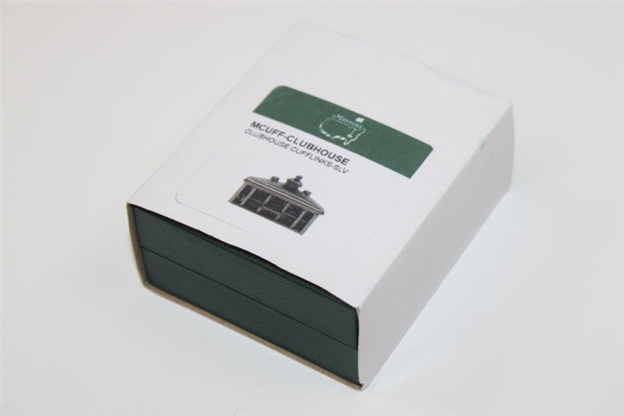 Masters Tournament Clubhouse Silver Cuff Links in Original Box - Made in Italy