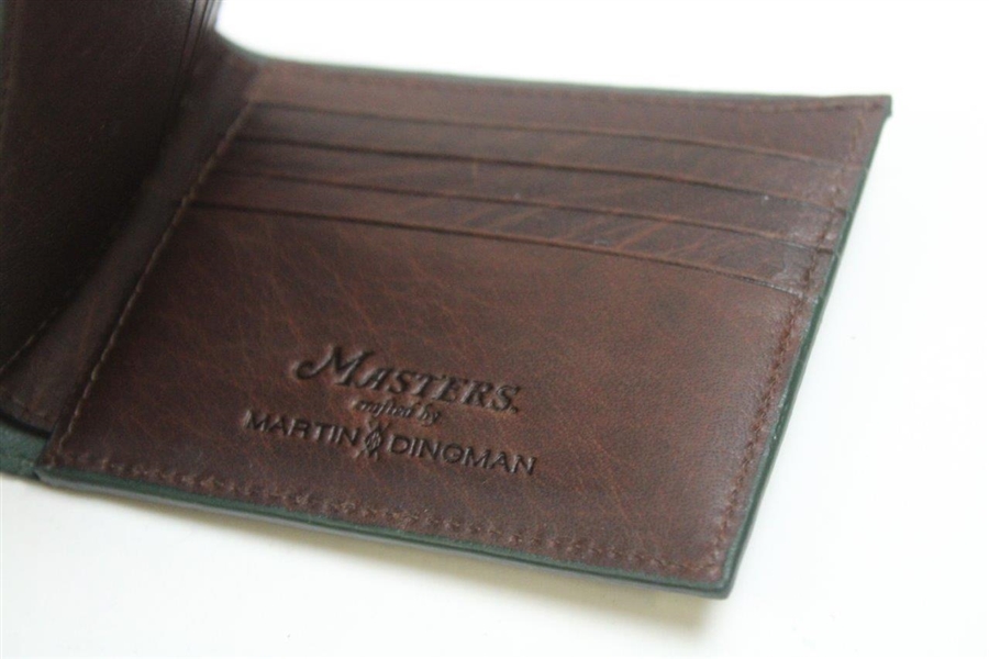 Masters Green Leather Alligator Grain Billfold Wallet