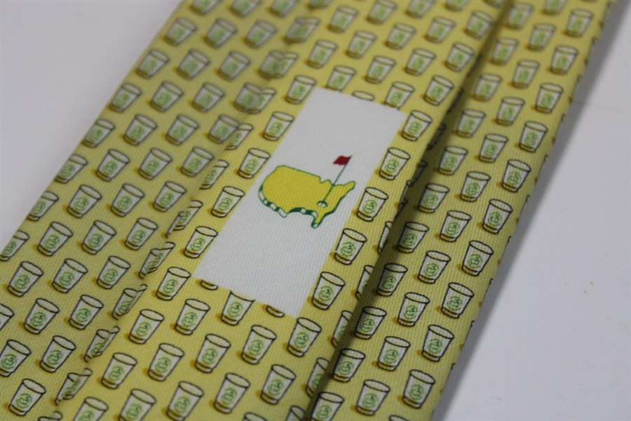 Masters Vineyard Vines Yellow Silk Tie with Plastic Cups Pattern