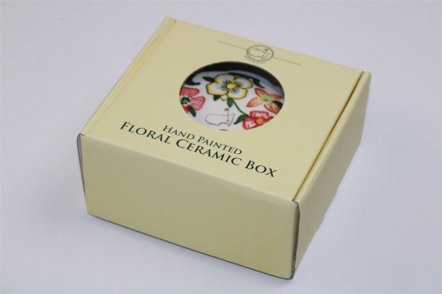 Masters Tournament Hand Painted Floral Ceramic Box