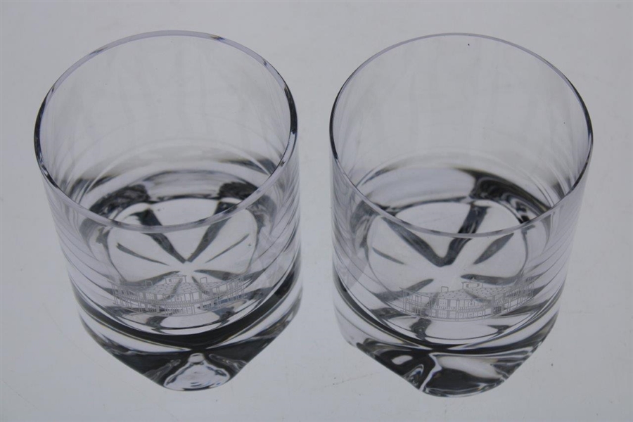 Two (2) Augusta National Golf Club Clubhouse Rocks Glasses