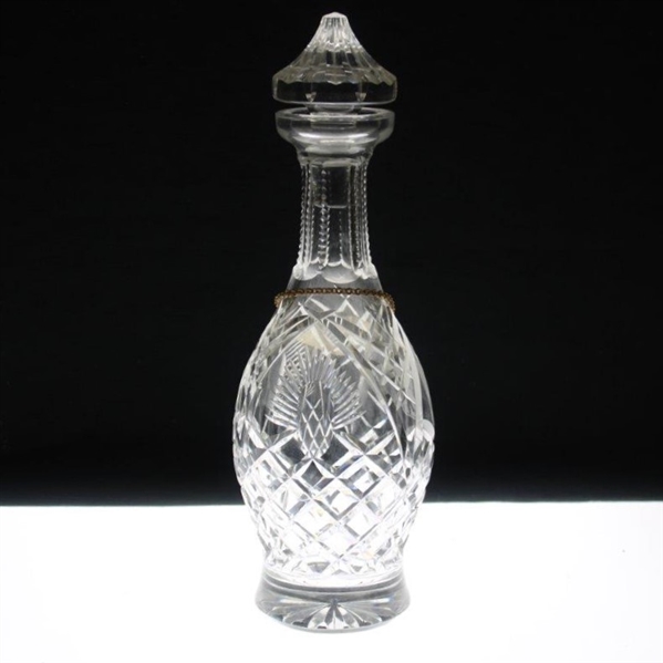 1986 PGA Tour Corporate Executive Open Cut Glass Decanter with Stopper