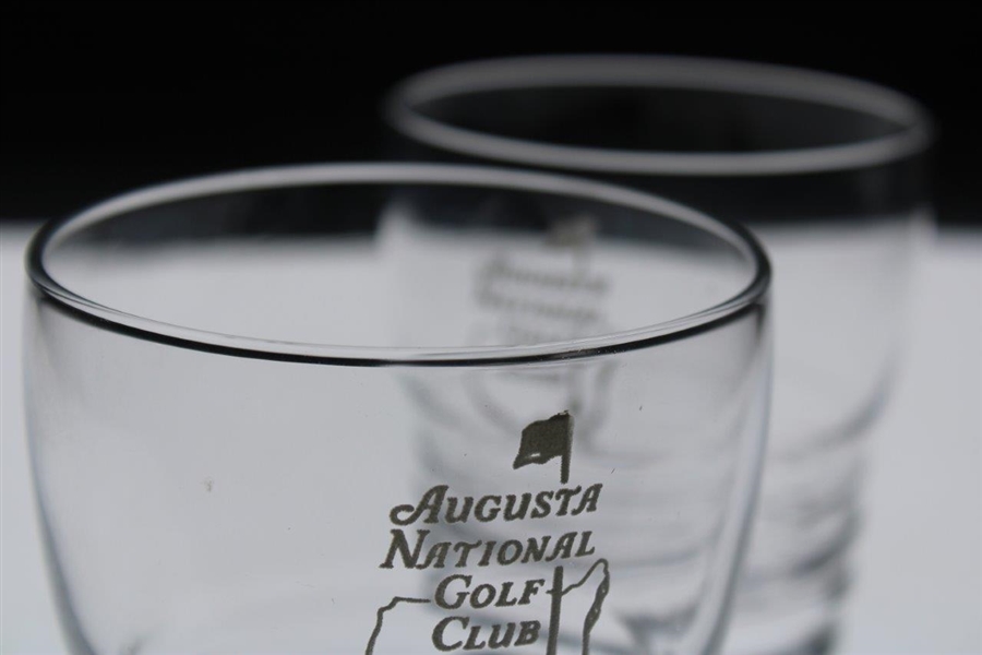Two (2) Augusta National Golf Club Logo Glasses