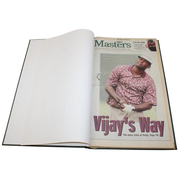 Tiger Woods 2001 Masters Champion as Reported in The Augusta Chronicle - Oversize Hardbound