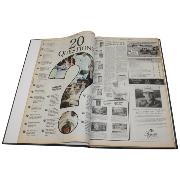 Tiger Woods 2001 Masters Champion as Reported in The Augusta Chronicle - Oversize Hardbound