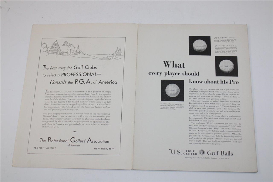 1930 PGA Championship at Fresh Meadow CC Program - Tommy Armour Winner Over Sarazen