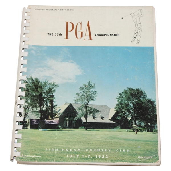 1953 PGA Championship at Birmingham Country Club Program - Walter Burkemo