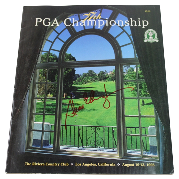 Steve Elkington Signed 1995 PGA Championship at Riviera CC Program JSA ALOA