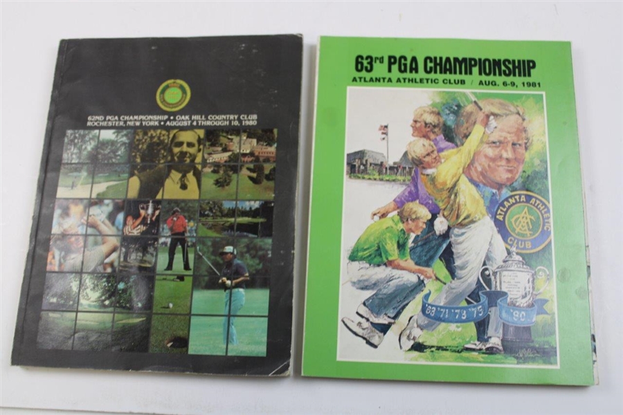 1969, 1977, 1980, 1981, 1997 & 2003 Official PGA Championship Programs