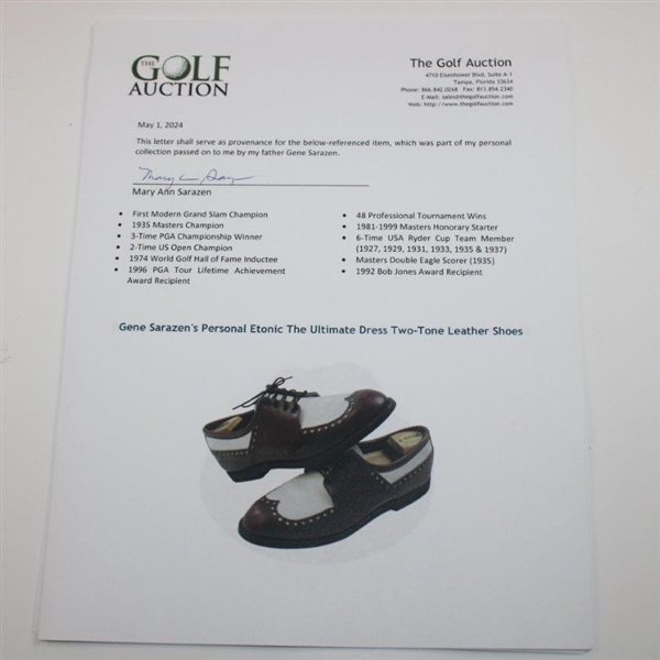 Gene Sarazen's Personal Etonic The Ultimate Dress Two-Tone Leather Shoes