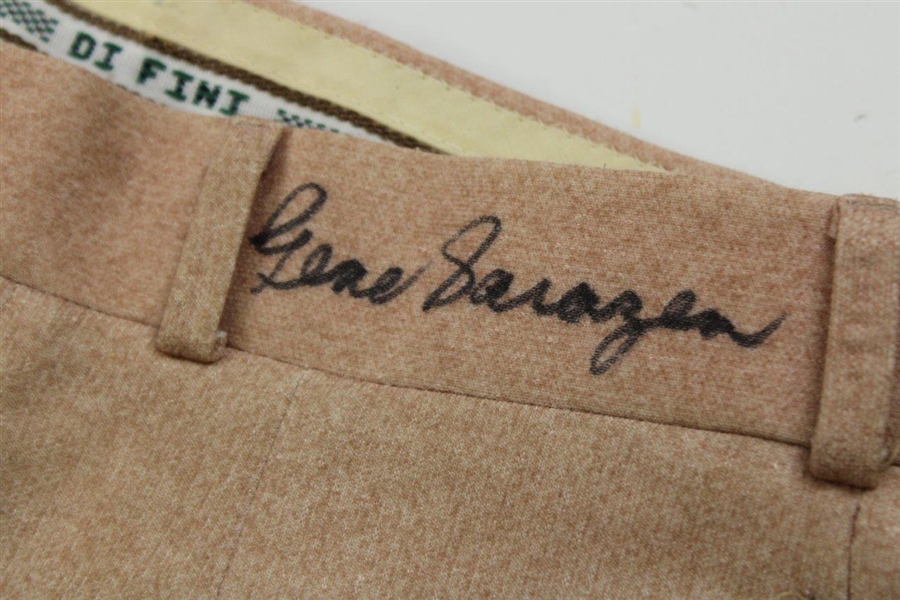 Gene Sarazen Signed Personal Custom DiFini Pants JSA ALOA