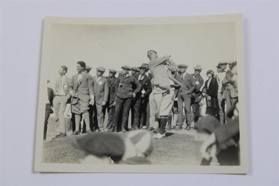 Three (3) Original Photos of Gene Sarazen, Jock Hutchison & Golfers at 1930's Tournament - Sarazen Collection