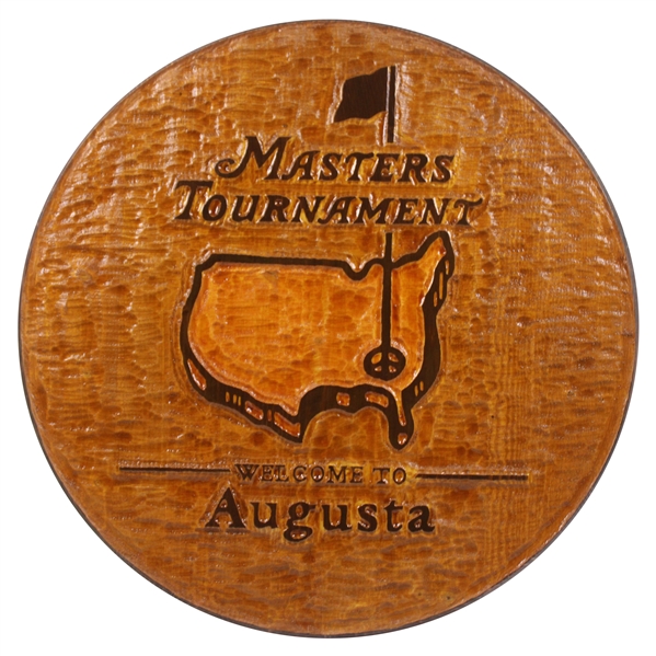 Solid Carved Wood Masters Augusta National Tournament Event Sign 