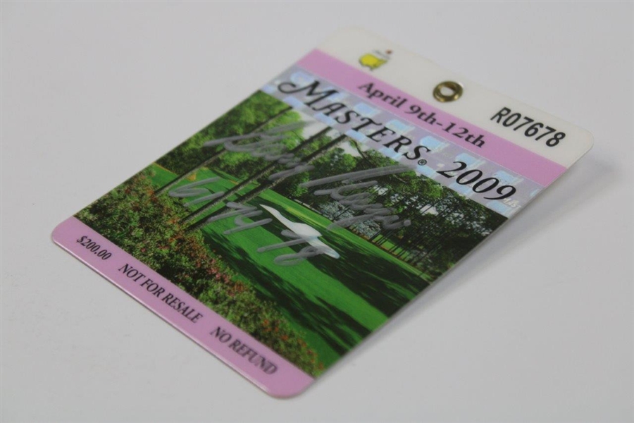 Gary Player Signed 2009 Masters SERIES Badge from Last Masters w/Years Won JSA ALOA
