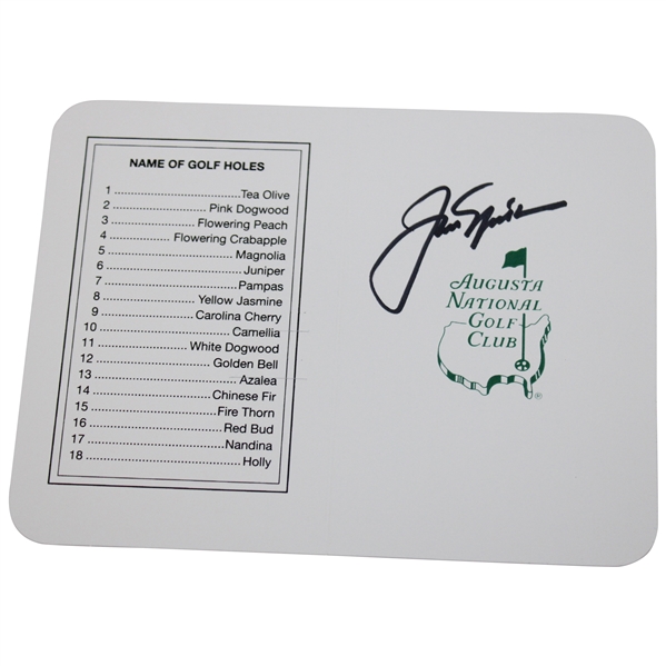 Jack Nicklaus Signed Augusta National Golf Club Scorecard JSA ALOA
