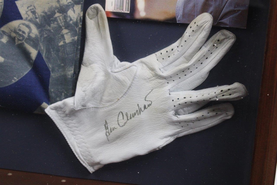 Ben Crenshaw 1995 Masters W/ Famous Bobby Jones Shirt & Signed Glove Shadow Box JSA ALOA