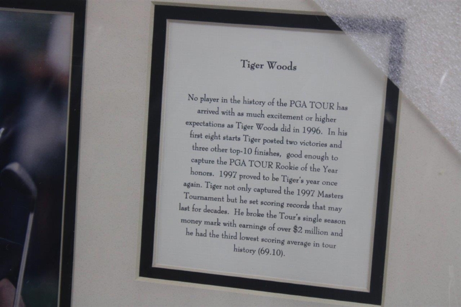 Tiger Woods 1997 US Open Pro Tour Presentation w/Photo - Framed