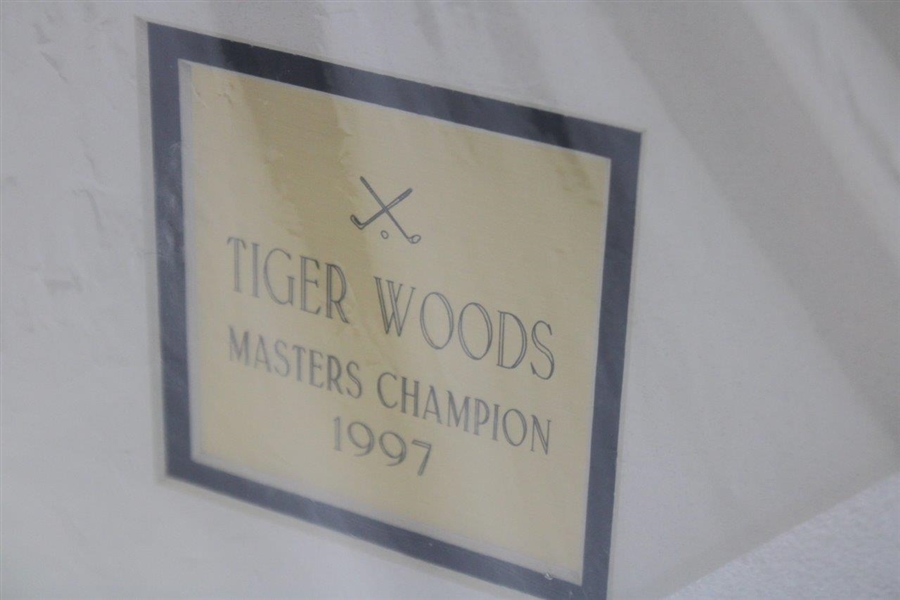 Tiger Woods 1997 Masters Pro Tour Presentation w/Photo - Framed