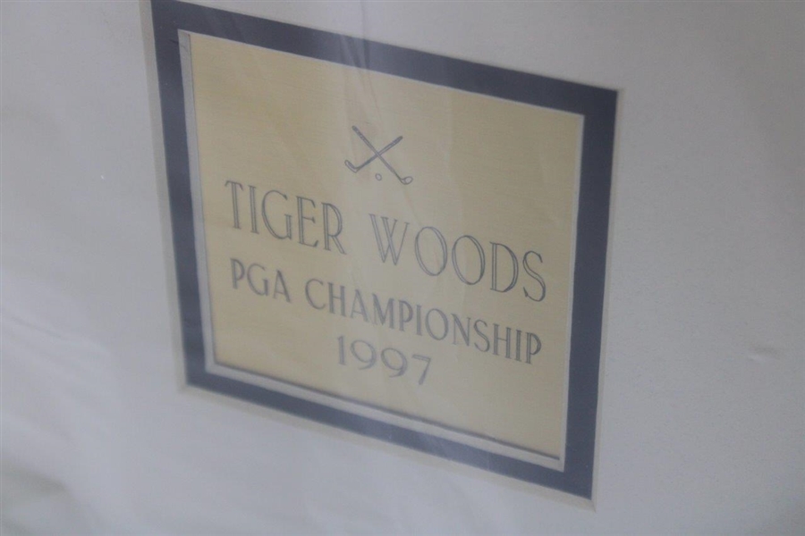 Tiger Woods 1997 PGA Championship Pro Tour Presentation w/Photo - Framed