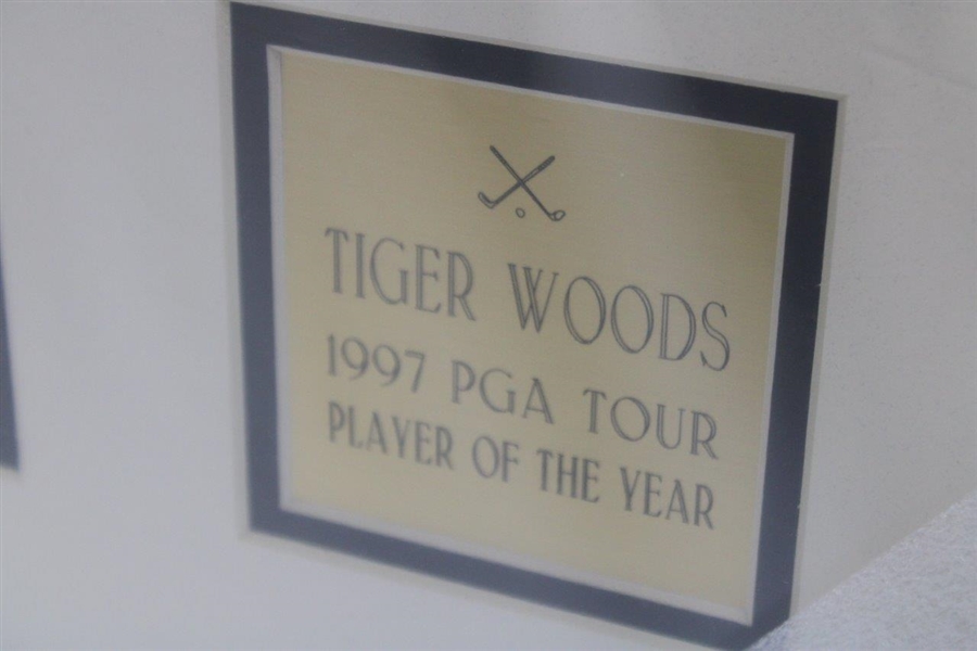Tiger Woods 1997 PGA Tour Player of the Year Pro Tour Presentation w/Photo - Framed