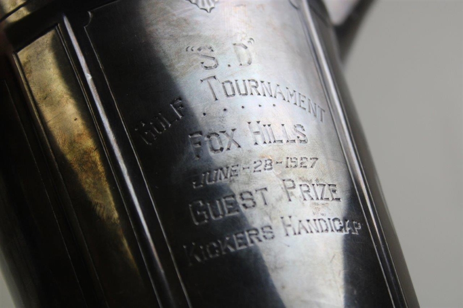 1927 S.D. Golf Tournament Fox Hills Guest Prize Reed & Barton Trophy With Lid