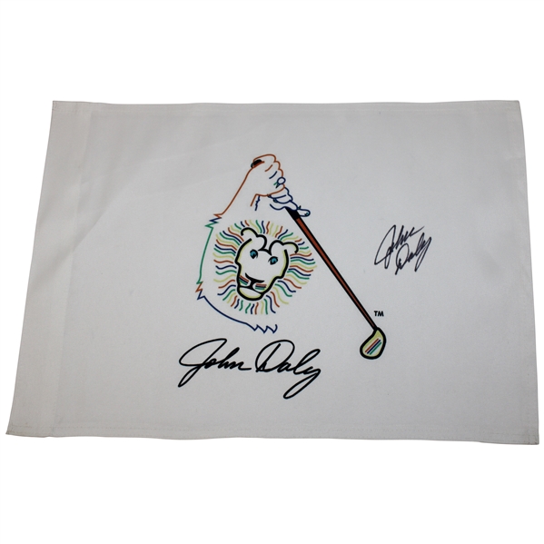 John Daly Signed 'Lion' Flag JSA ALOA 