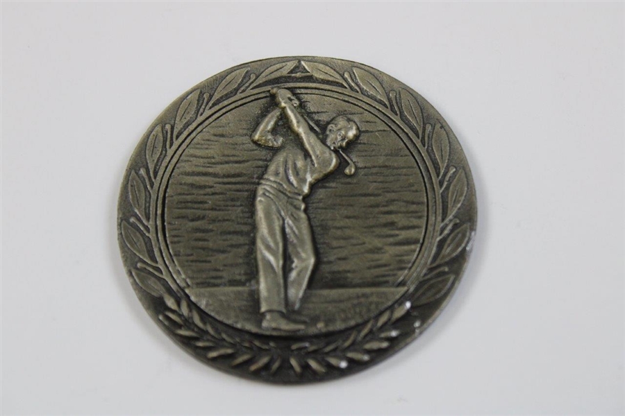 1968 Bay Park Golf Club NC 1st Place Golf Champ Golf Medal on Lucite Base