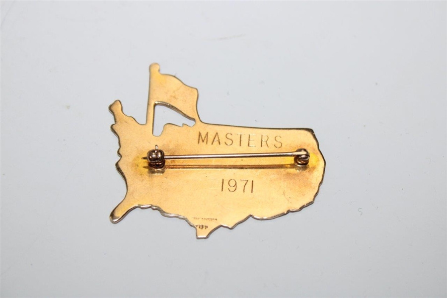 1971 Augusta National Member Gift - 14k Gold Masters Logo Pin