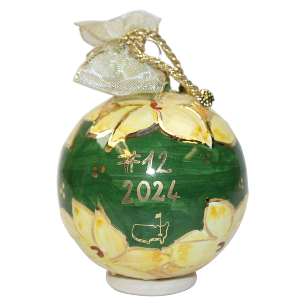 Masters Tournament Ceramic Holiday Ornament Green Goldenbell in Box