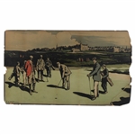 Tom Morris Putting at St. Andrews 1890 Colored Chromolithograph by Nevison Arthur Loraine