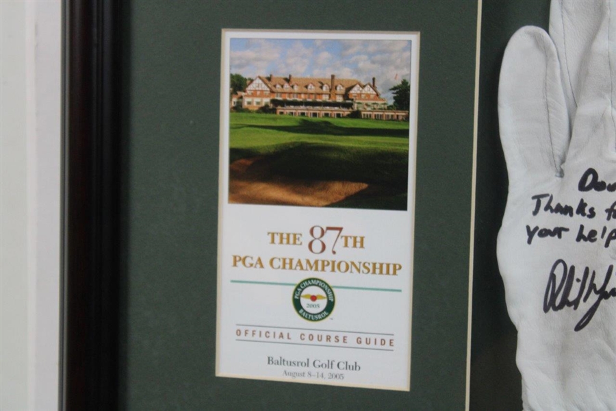 Phil Mickelson Signed 2005 PGA Winning Final Putt Golf Ball & Glove w/LOP & JSA Letter #YY70554