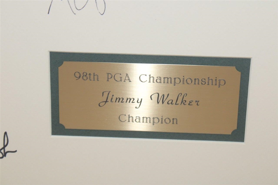 2016 PGA Championship Field Signed Print w/Champ Jimmy Walker JSA ALOA