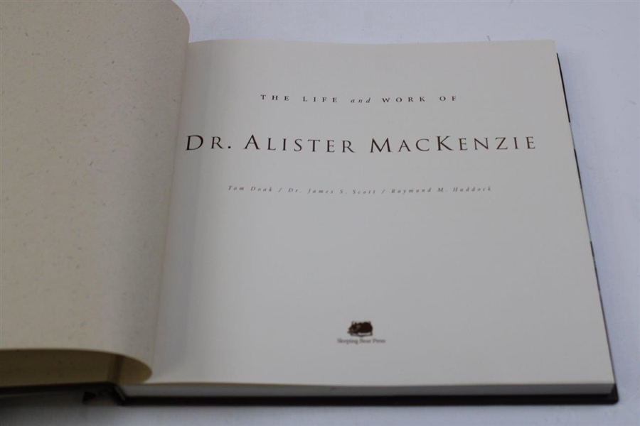 2001 'The Life and Work of Dr. Alister Mackenzie' Book by Doak, Scott, & Haddock