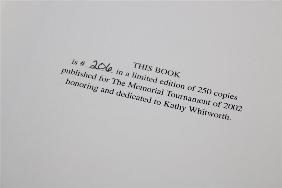 2002 The Memorial Tournament Ltd Ed Book Honoring & Dedicated to Kathy Whitworth #206/250