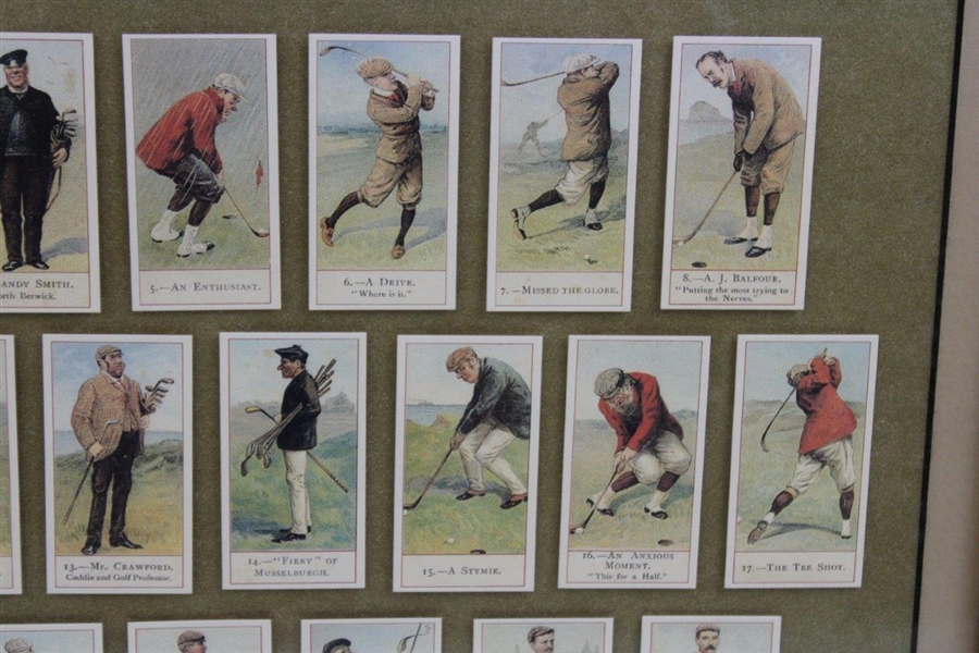 Cope’s Tobacco Golf Card Reprint 1-50 Set - Framed