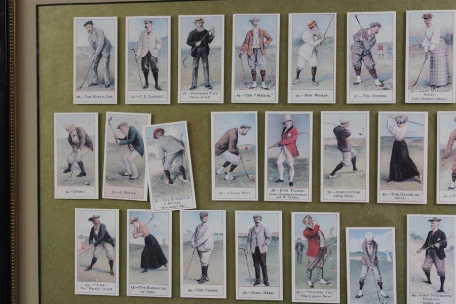 Cope’s Tobacco Golf Card Reprint 1-50 Set - Framed
