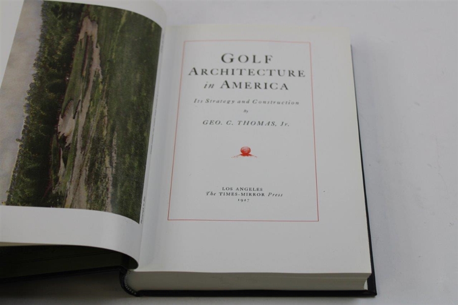  'Golf Architecture In America' Book By George C. Thomas Sleeping Bear Press Edition