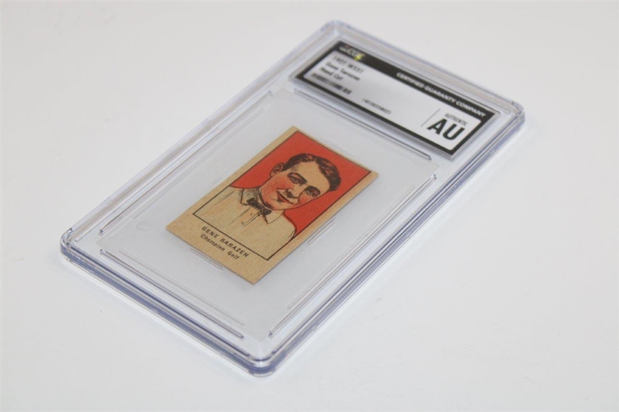 1921 W551 Gene Sarazen Hand Cut Rookie Card CGC Authentic