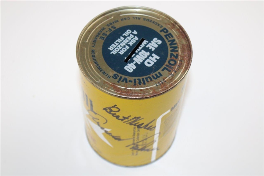 Arnold Palmer Signed Pennzoil Can w/'Best Wishes' - Nielson Collection JSA ALOA