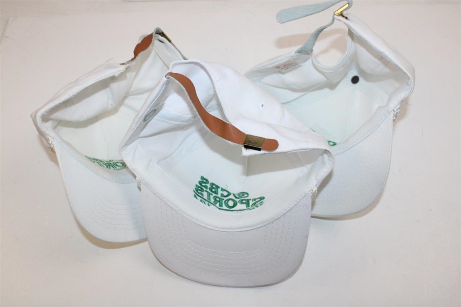 Three (3) Masters CBS Hats w/Bag Towel - 1990, 1992 & 1994 - Nielson Collection