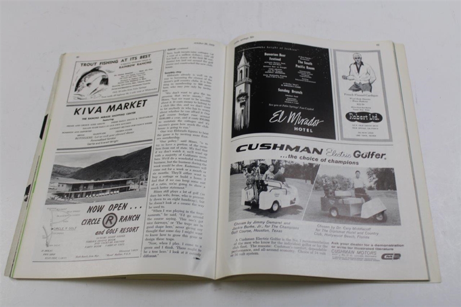 1959 Ryder Cup at Eldorado CC Palm Springs Town & Club Magazine Special Program