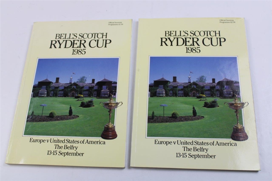 Two (2) 1985 Ryder Cup at The Belfry Official Programs