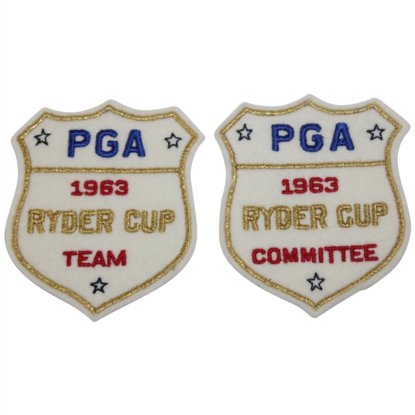1963 Ryder Cup Committee Team & Committee Shield Patches