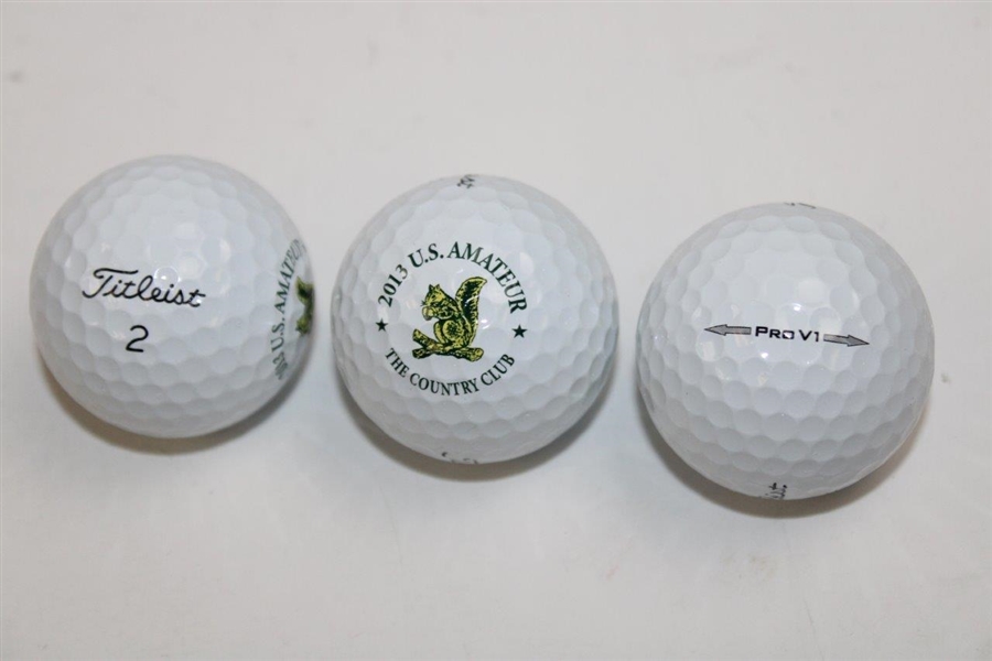 Nine (9) 2013 US Amateur at The Country Club Golf Balls in Original Sleeves & Box