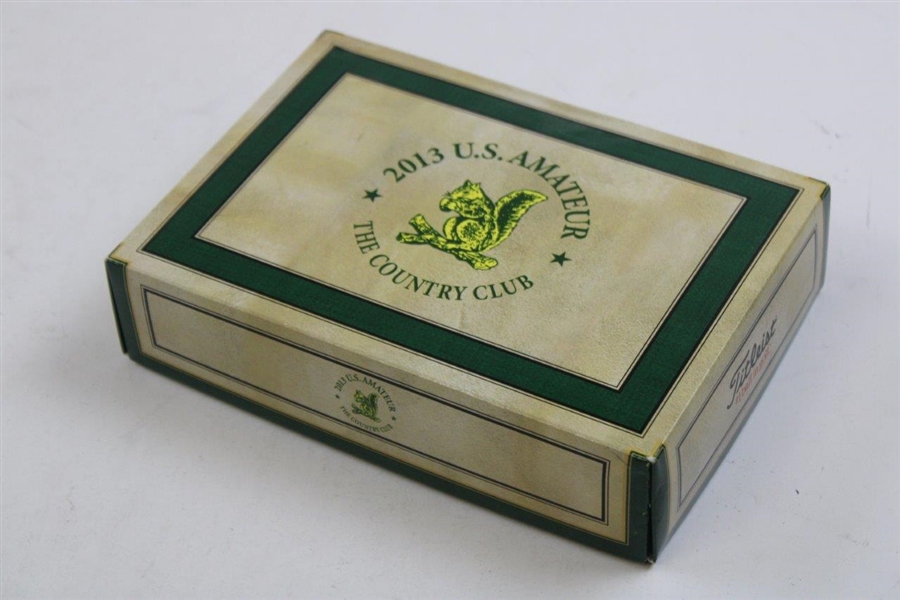 Nine (9) 2013 US Amateur at The Country Club Golf Balls in Original Sleeves & Box