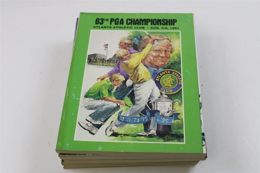 1981, 1982, 1984, 1985, 1987 & 1989 PGA Championship Official Programs