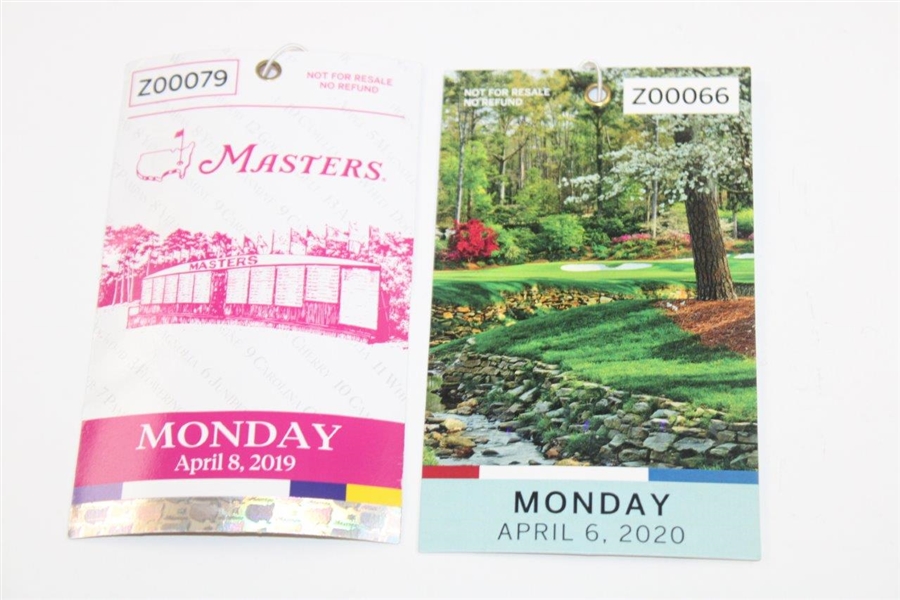 Thirteen (13) Various Masters Daily Tickets - 2008, 2009, 2013, 2015, 2019 & 2020