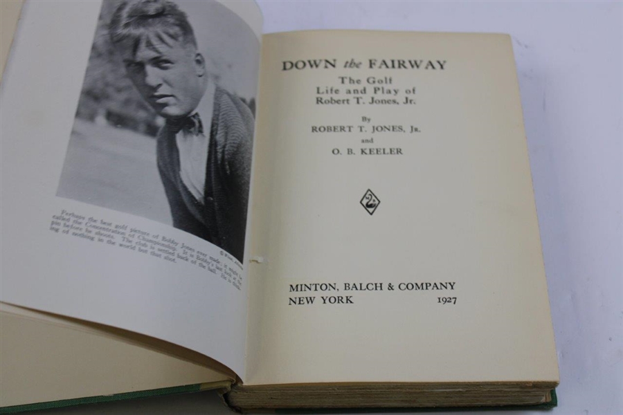 1927 'Down The Fairway' First Edition Book w/Reproduced Dust Jacket
