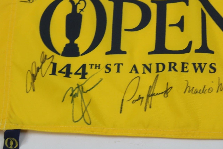Fourteen (14) The OPEN Champs Signed The Open at St Andrews Flag JSA ALOA