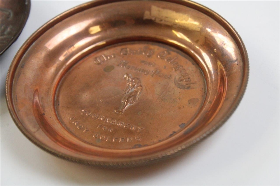 Two (2) UK Copper Dishes/Plates - One Dates to 1907